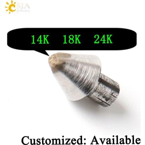 CSJA Small Size 14K 18K 24K Jewelry Stamp Collection for Rings Jewellery Flat Surface Durable Steel Material Mark Mold Tool E530