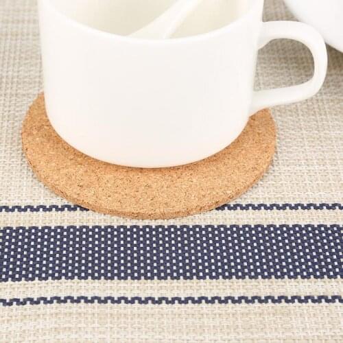 Natural Round Wood Cup Mat 1/10/15/20Pcs Coaster Tea Coffee Cup Cup Holder For DIY Tableware Decor Durable Pad