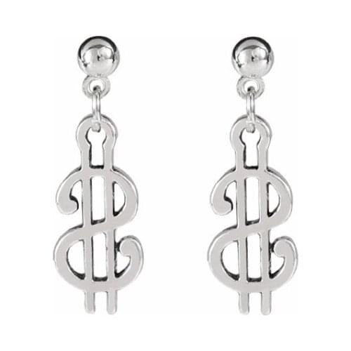 Original Simple American Dollar Earrings Pop Fancy Long Earrings Personality Irregular USD Earrings for Women Girls Jewelry Gift