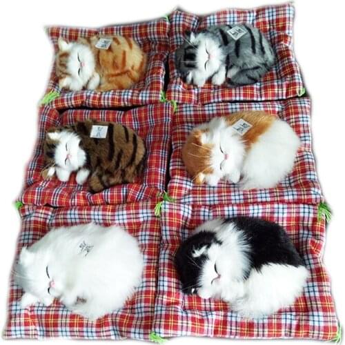 Stuffed Toys Lovely Simulation Animal Doll Plush Sleeping Dogs Toy with Sound Kids Toy Decorations Birthday Gift For Children