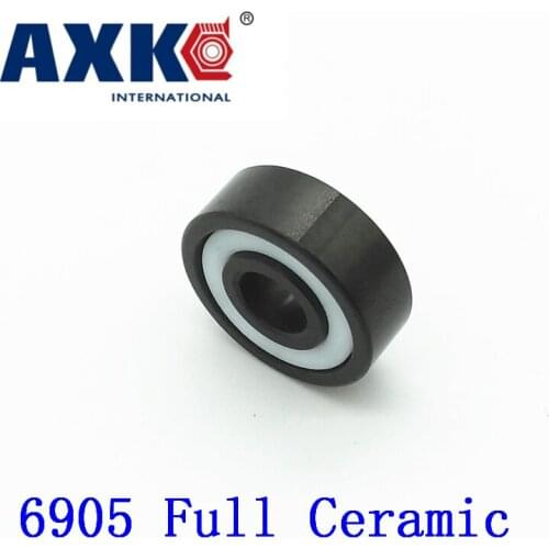 2019 New Rolamentos Axk 6905 Full Ceramic Bearing ( 1 Pc ) 25*42*9 Mm Si3n4 Material 6905ce All Silicon Nitride Ball Bearings