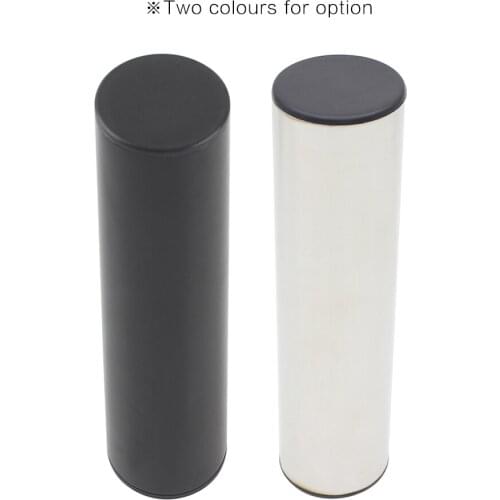 Professional Stainless Steel Cylinder Sand Shaker Rhythm Musical Instruments Metal Hand Percussion Black