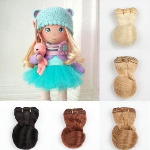 1pcs Hair Extensions 18cm Straight Wool Hair Pieces for American Blyth BJD Dolls DIY Doll Hair Wigs Doll Accessories Hair Wefts