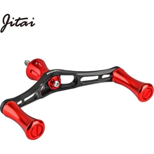 Jitai Spinning Fishing Reel Handle For Daiwa Shimano 95/80mm Lightweight 4BBs CNC Knobs High Machining Double Handle