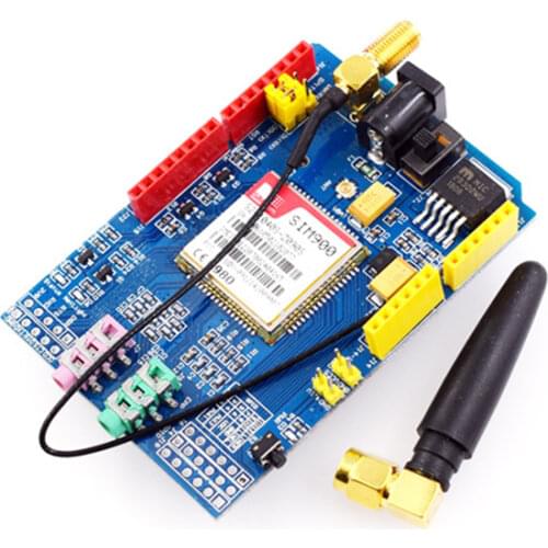 SIM900 850/900/1800/1900 MHz GPRS/GSM Shield Development Compatible Board Module Kit For Arduino GPIO PWM RTC