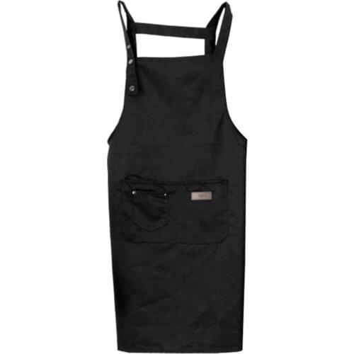Stain-Resistant Apron Adjustable Bib with Pockets Chef Baking BBQ Apron for Home