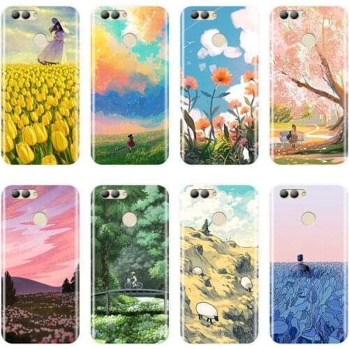 Back Cover For Huawei Nova 2i 2 Lite Plus 3 3I 3E Cartoon Flower Soft Silicone Case For Huawei Nova Smart Lite 2017 Phone Case