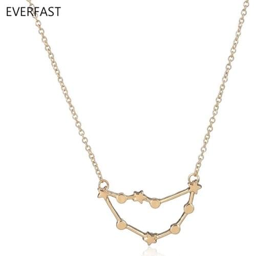 Everfast 1pc Vintage Choker Capricorn Zodiac Jewelry Star Constellation Necklace Birthday Sign Gift For Women Zodiac Necklace