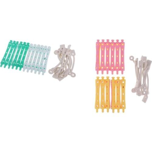 Lots 24 Pieces Assorted Sized Plastic Cold Wave Perm Rod Hair Hairdressing Curler Styling DIY Curling Rollers Set