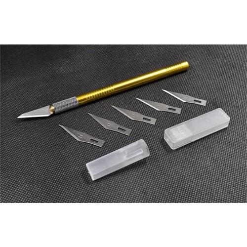 6 Blades Art Knifes Wood Carving Tools Razor Hobby Leather Fruit Food Craft Sculpture Engraving Scalpel DIY Cutting PCB Repair