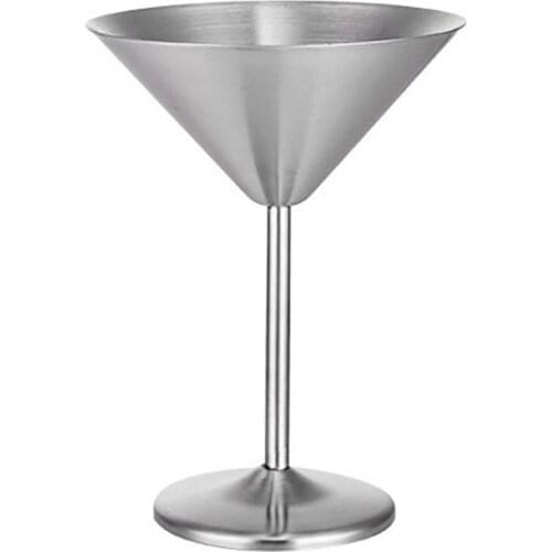 80% Hot Sale 220ml Stainless Steel Wine Glass High Base Anti-rust Exquisite Integrated Champagne Glass for Bar Wine Cup