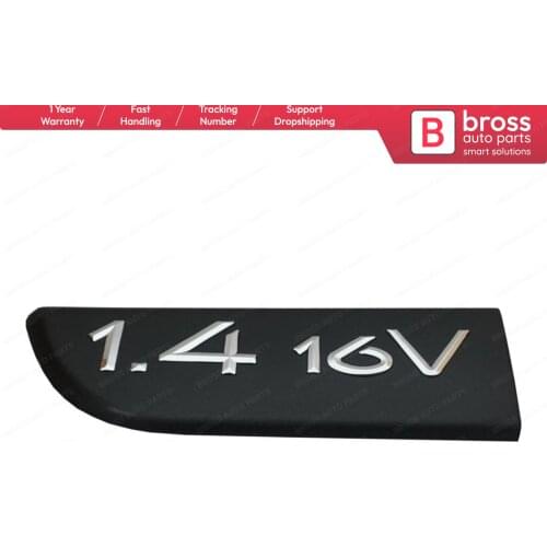 BSP564-1 Black 1.4 16V Badge Monogram Emblem 8200209128 Left Door Moulding Badge For Megane MK2 2002-2008, Scenic MK2 2003-2009