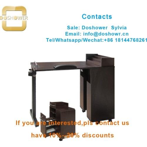 Doshower DS-W2009 dust nail table salon witn nail manicure table salon furniture for best sale beauty salon nail manicure table