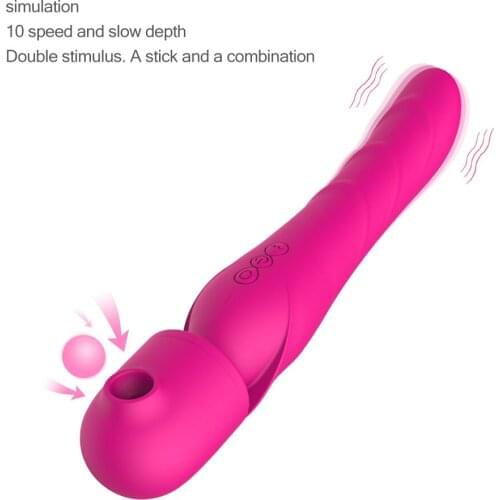 Double Ended Magic Wand Sucking Vibrator Adult Products Sex Toys for Woman Vagina Clitoris Nipple Massage Couples Machine Shop