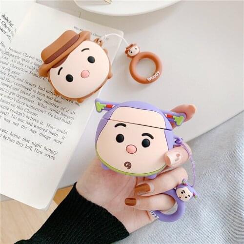 Disney Toy Story Buzz Lightyear Cartoon Airpod Headset Protective Cover Apple Wireless Bluetooth Headset Shell Toy Christmas