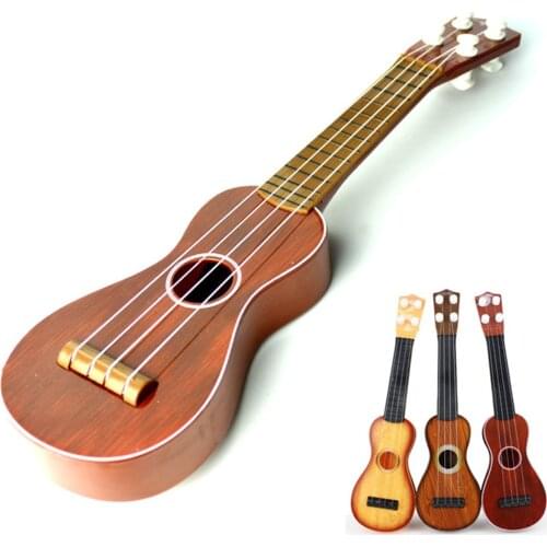 21 inch Ukulele Beginner Hawaii 4 String Nylon Strings Guitar Musical Ukelele Toys for Children Kids Girls Christmas Gift Random