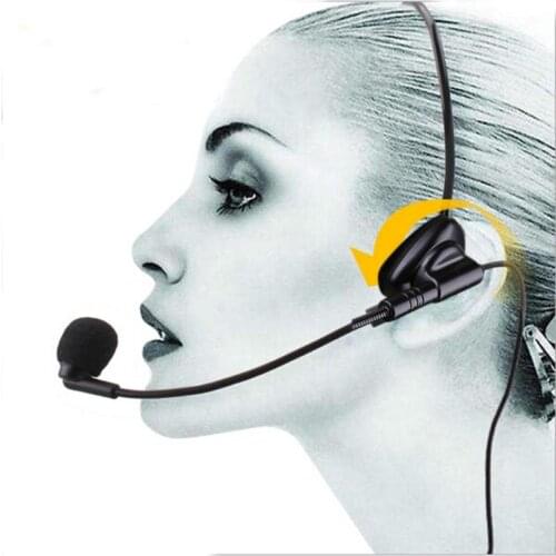 Head-mounted Speaking Microphone Cable Head-mounted Headset Microphone Flexible 1m Wired Boom Amplifie mic Cmputer broadcast New