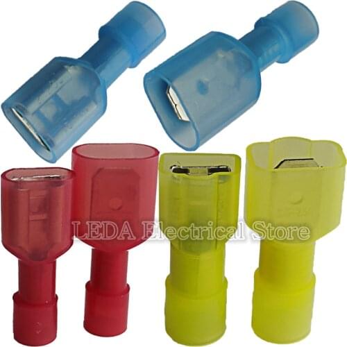 50pcs MDFN FDFN MDFN+FDFN NYLON brass Male Female male Insulated Spade joint Connector Crimp Terminal