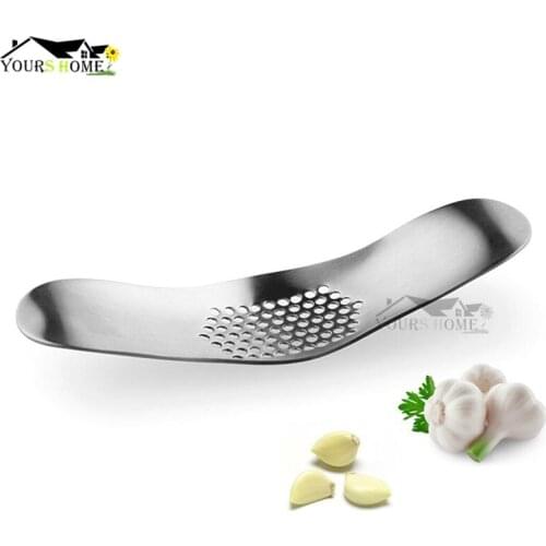 Hot Sales Stainless Steel Garlic Press Grinding Slicer Mincer Metal Multi Ginger Crusher Chopper Cutter Kitchen Barware