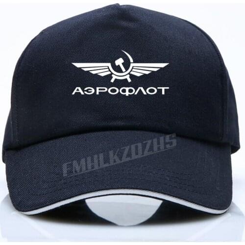 Men Baseball Cap Aeroflot CCCP Civil Aviation Print USSR RUSSIA AIRFORCE RUSSIAN Quality Womens Hip Hop Caps