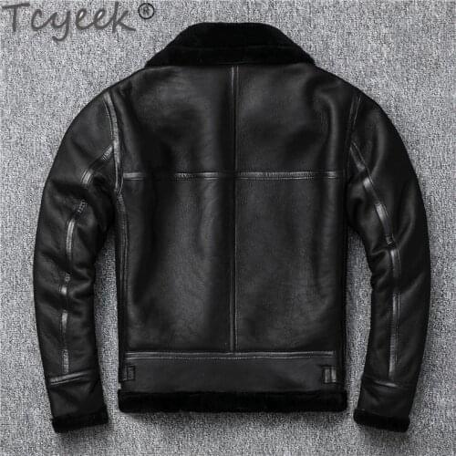 Jackets Mens Man Natural Fur Coat Men Motorcycle Sheep Shearling Wool Liner Coat Male Plus Size Real Leather Jacket 207755