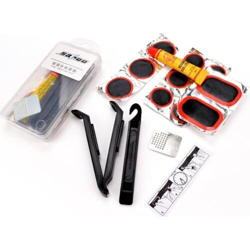 Tire Repair Tool Set Portable Tyre Mending Kit Tire Repair Patch Tyre Lever Glue With Storage Box For Bicycle Wheel