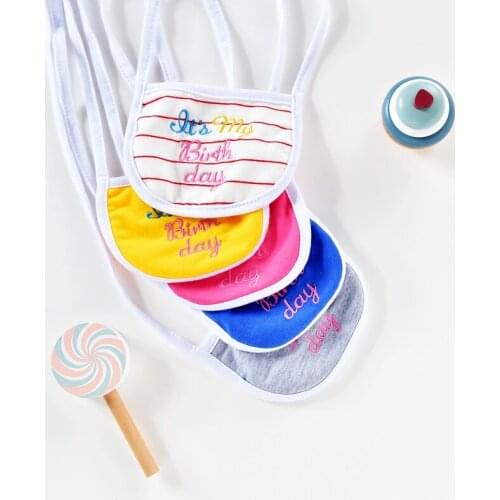 Birthday Cotton Sailva Towel For Small Large Dogs Cat Pet Eating Bibs Scarf Puppy Animal Collar For Yorkshire Golden Retriever