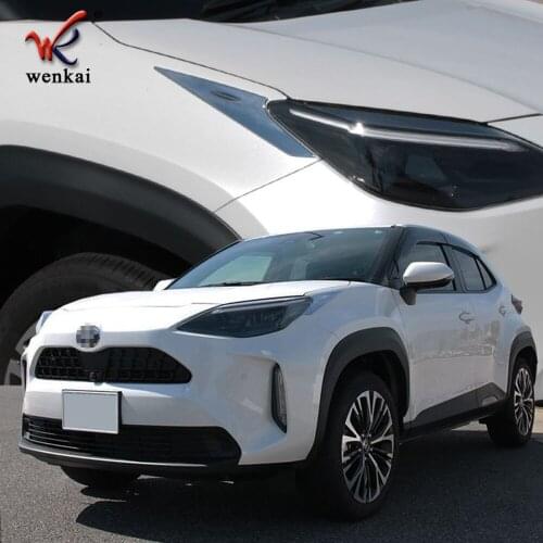 Car Front Head Lamp Trim Sticker For Toyota Yaris Cross 2021Accessories Styling ABS Chrome
