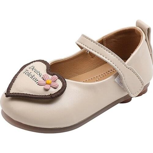 2021 Girls Sweet Flats Spring and Autumn New Western Style Soft Sole Princess Leather Shoes Toes-capped Shoes Cute Non-slip Hot