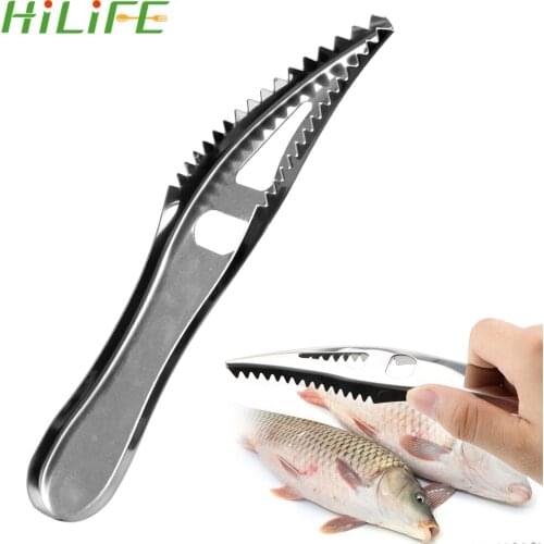 HILIFE Fish Scale Knife Scaler Brush Fish Scale Planer Fish Skin Scraper Stainless Steel Seafood Tools Kitchen Accessories