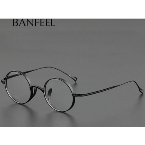 IP Pure Titanium Optical Glasses Frame Retro Round Myopia Prescription Women Eyeglasses Men Japan Vintage Spectacles Eyewear