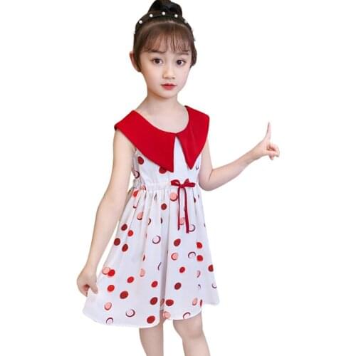 Dress For Girls Patchwork Party Girl Dress Dot Pattern Dress Child Summer Childrens Costumes For Girls 6 8 10 12 14