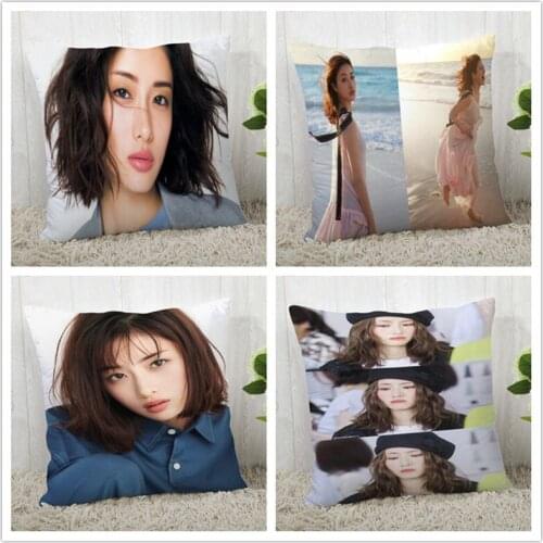Custom Satomi Ishihara Pillow Case Polyester Decorative Pillowcases zipper Pillow Case Square Pillowcase 40*40cm