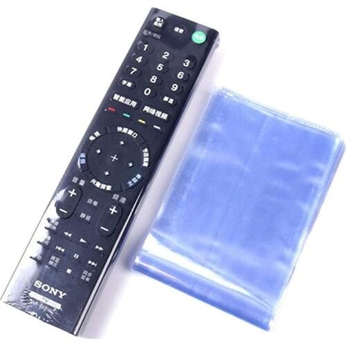 10Pcs Clear Shrink Wrap Bags For TV Remote Control Case Cover PVC Heat Shrink Universal Protective Film Dustproof Waterproof