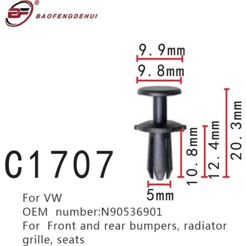 Radiator Grille Seats Positioning Fastener N90536901 For Audi A1 A3 A4 A5 A6 A8 For Volkswagen Passat Front Rear Bumpers Plug