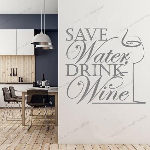 Wine Cup Quote Removable Bar Decoration Garage Pub Club Wall Sticker Kitchen Room Decal Decor Home Decoration Posters cx1984