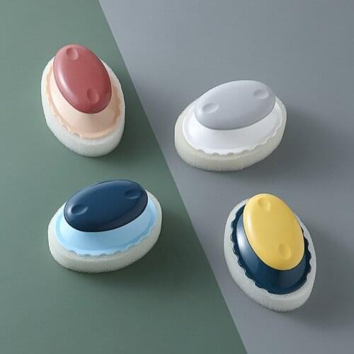 Sponge Cleaning Brush To Remove Oil and Stains Pot Brush Does Not Hurt Your Hands Bowl Brush Stove Cleaning Kitchen Supplies