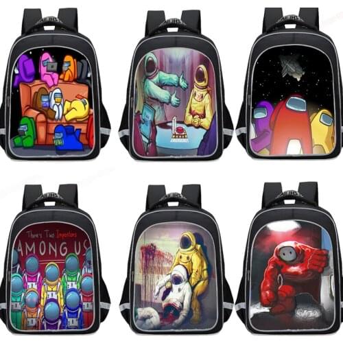 Hot Game Wolf Imposter Among of Us Schoolbag Boy Men Women Backpack AmongUs 3d Print Primary Bag Book School Bag Gift