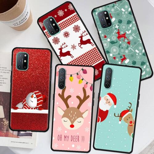 Merry Christmas Silicone Phone Case For OnePlus 8T 8 Nord N200 2 CE N100 N10 5G 7 Pro 7T Z 9R 9 Back Cover TPU Fundas