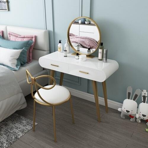 Nordic Dressing Table Modern Minimalist Makeup Vanity Table Small Apartment Vanity Dressers for Bedroom Furniture Set Mc