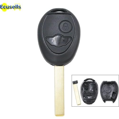 Replacement Key Shell Case Uncut Blade Blank Car Key Shell Case Remote Control Suitable for BMW Mini Cooper 2002-2005