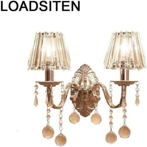 Modern Lampara Luminaria De Parede For Home Wandlamp Applique Murale Luminaire Crystal Aplique Luz Pared Wall Bedroom Light