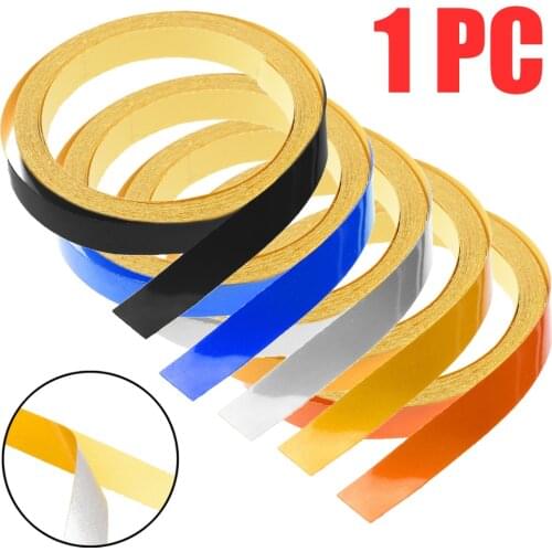 1pc Car Reflective Rim Self-Adhesive Stripe Sticker Tape For Auto Motorcycle Body Wheel Decorative 6 Colors 5M*1CM DIY Film