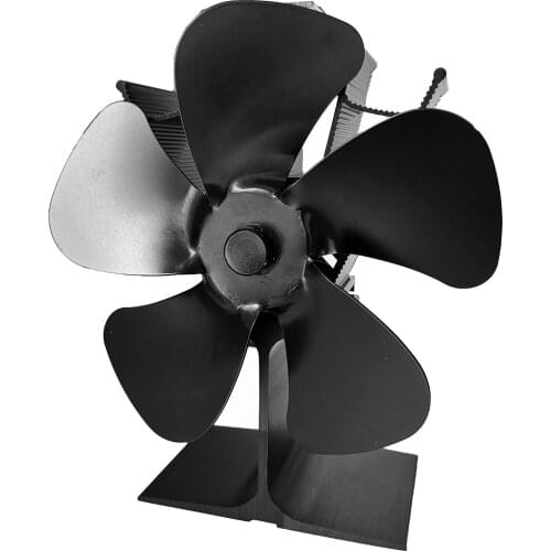5 Blades Fireplace Fan Eco Friendly Heat Powered Stove Fan for Wood Log Burner Fireplace Quiet Fan Efficient Heat Distribution