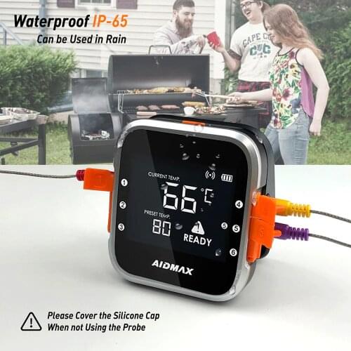 AidMax WR01 Wireless Culinary Meat Thermometer Rainproof With Food Grade Probes For Kitchen Utensil Outdoor Grill BBQ Tool