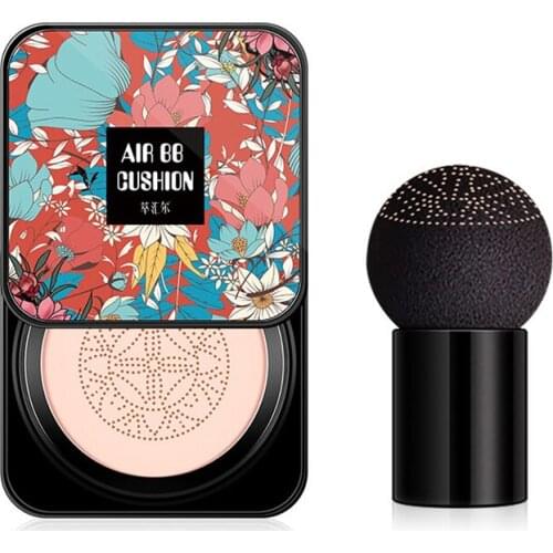 Japanese Makeup Air Cushion Foundation with Makeup Sponge Long Lasting Oncealer Waterproof Natural CC Cream Base Cosmetic