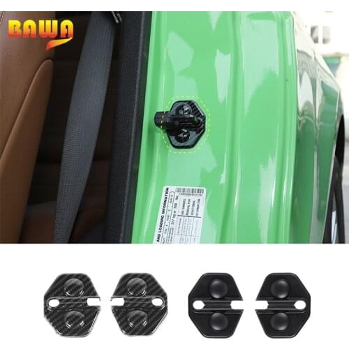 BAWA ABS Door Lock Decoration Cover for Ford Mustang Car Door Lock Decoration Cover Accessories for Ford Mustang 2009-2013