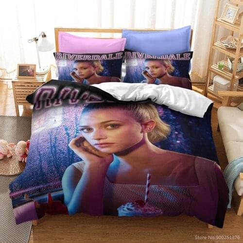 3D Printed Twin Full Queen King Size Bedding Set TV Series Riverdale Printed Duvet Cover Set Quilt Cover Set for Home Bedroom