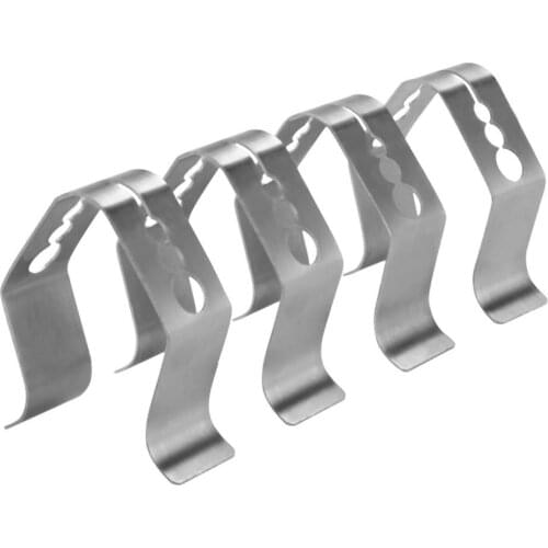 4PCS Stainless Steel Grill Clip Meat Thermometer Probe Clip Holder Ambient Temperature Readings BBQ Oven Grill Clip