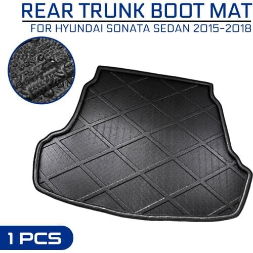 Car Floor Mat Carpet For Hyundai Sonata Sedan 2015 2016 2017 2018 Rear Trunk Anti-mud Cover